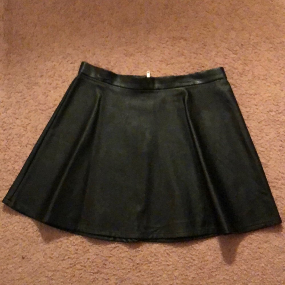 American Eagle Vegan Leather Circle Skirt